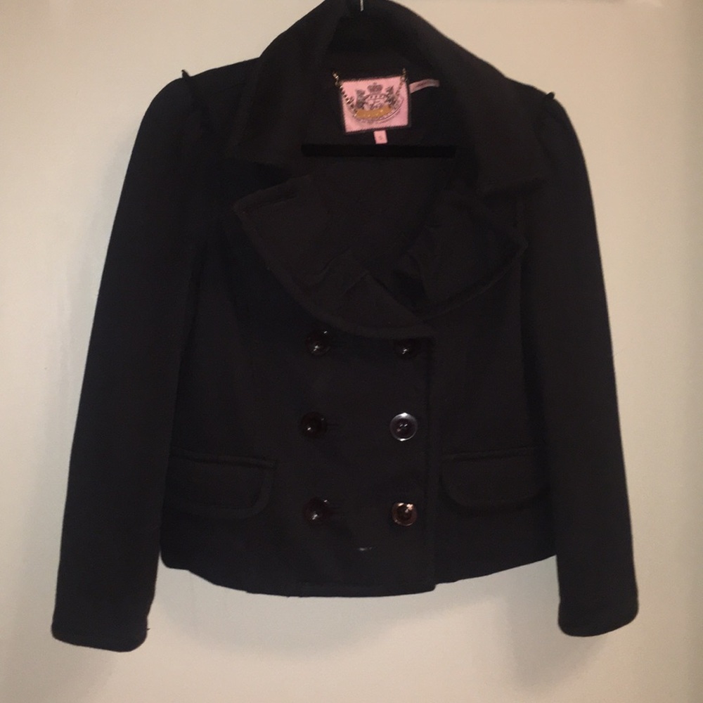 Juicy Couture Black cotton pea coat